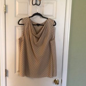 Sleeveless drape neck top